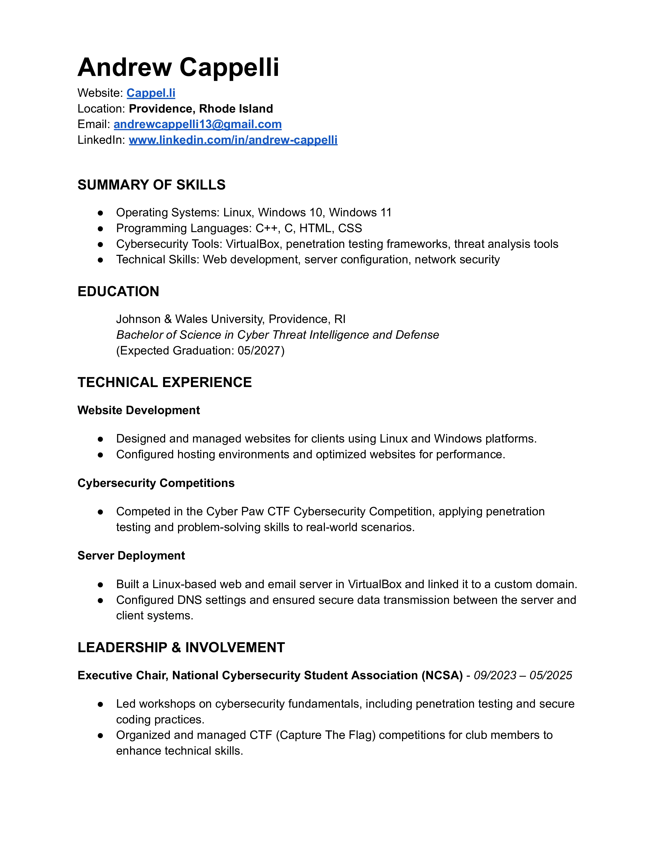 resume